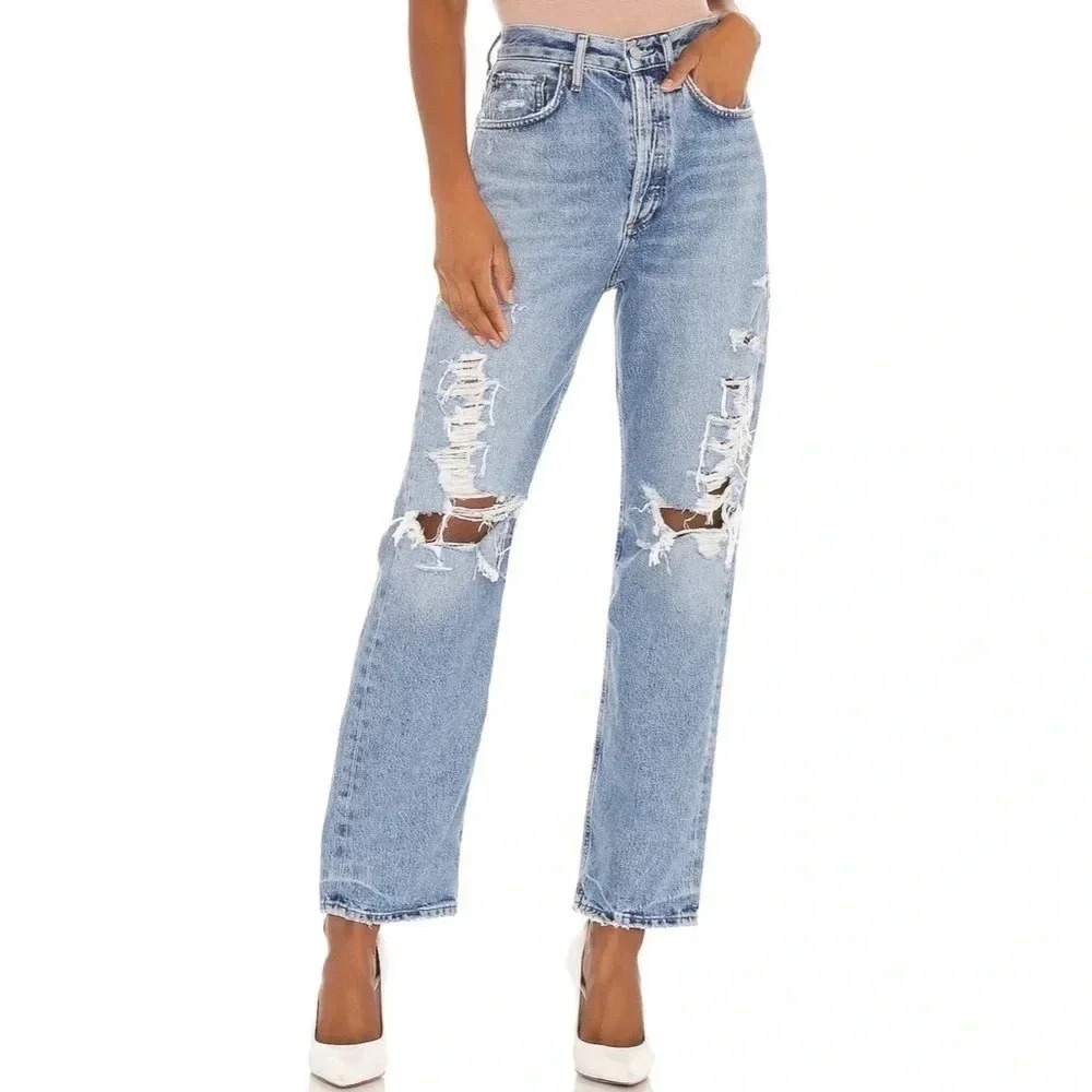 NWT AGOLDE 90s Wide-Leg Jeans Major Blue 25